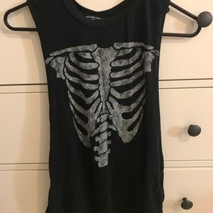 brandy melville skeleton tank